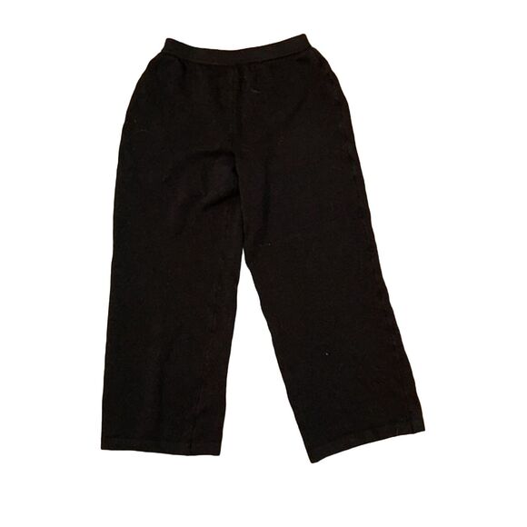 St. John Collection Dark Brown Heavy Knit Cropped Pants Womens Size 2 - Picture 1 of 12